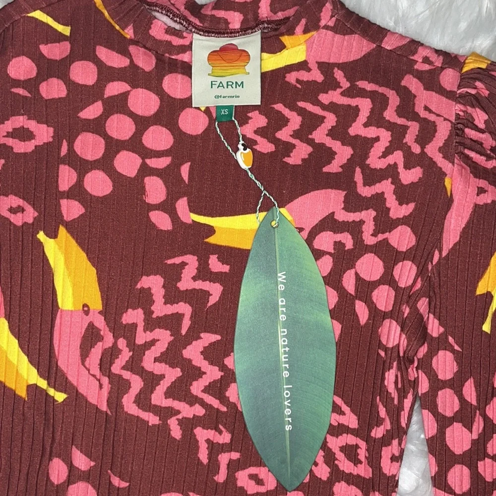 Farm Rio Toucanissimo Long Sleeve Stretch Cotton Body Suit - Picture 5 of 10